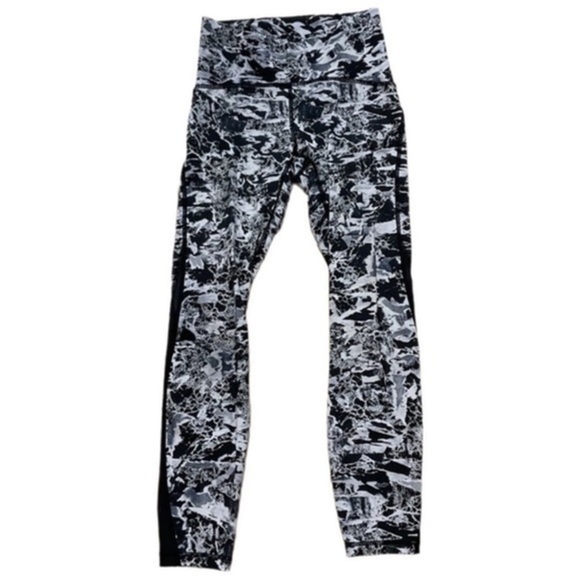 Lululemon Train Times 7/8 Pant 25” Interlaced Starlight Black / Black - Picture 1 of 14